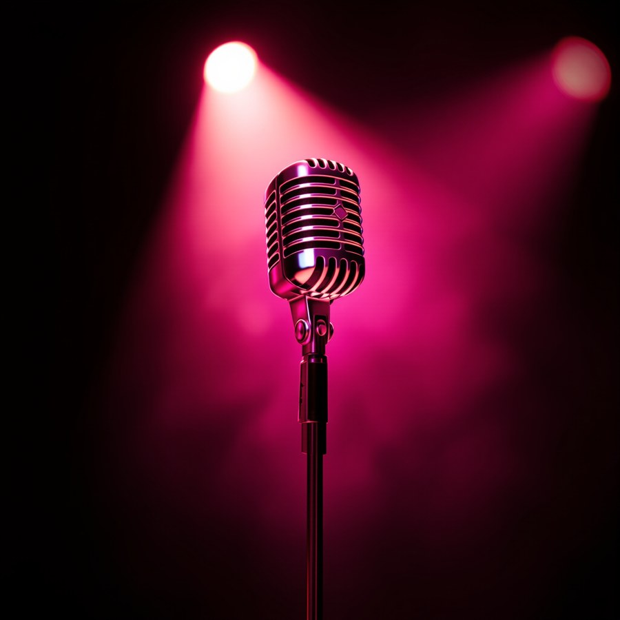 A vintage microphone